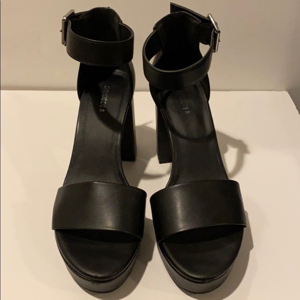 Platform Strappy PU Heels